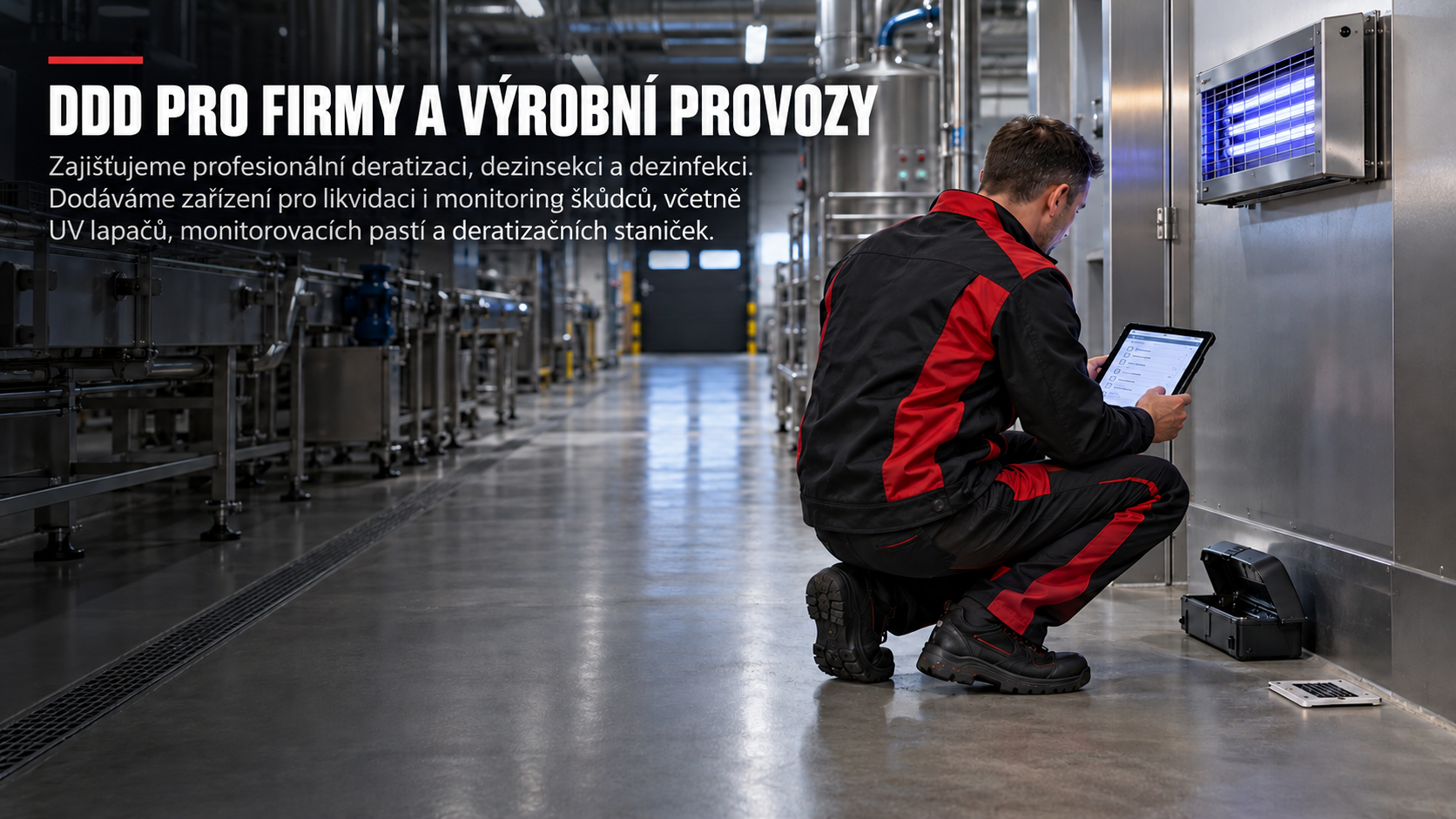 Monitoring škůdců ve výrobním provozu
